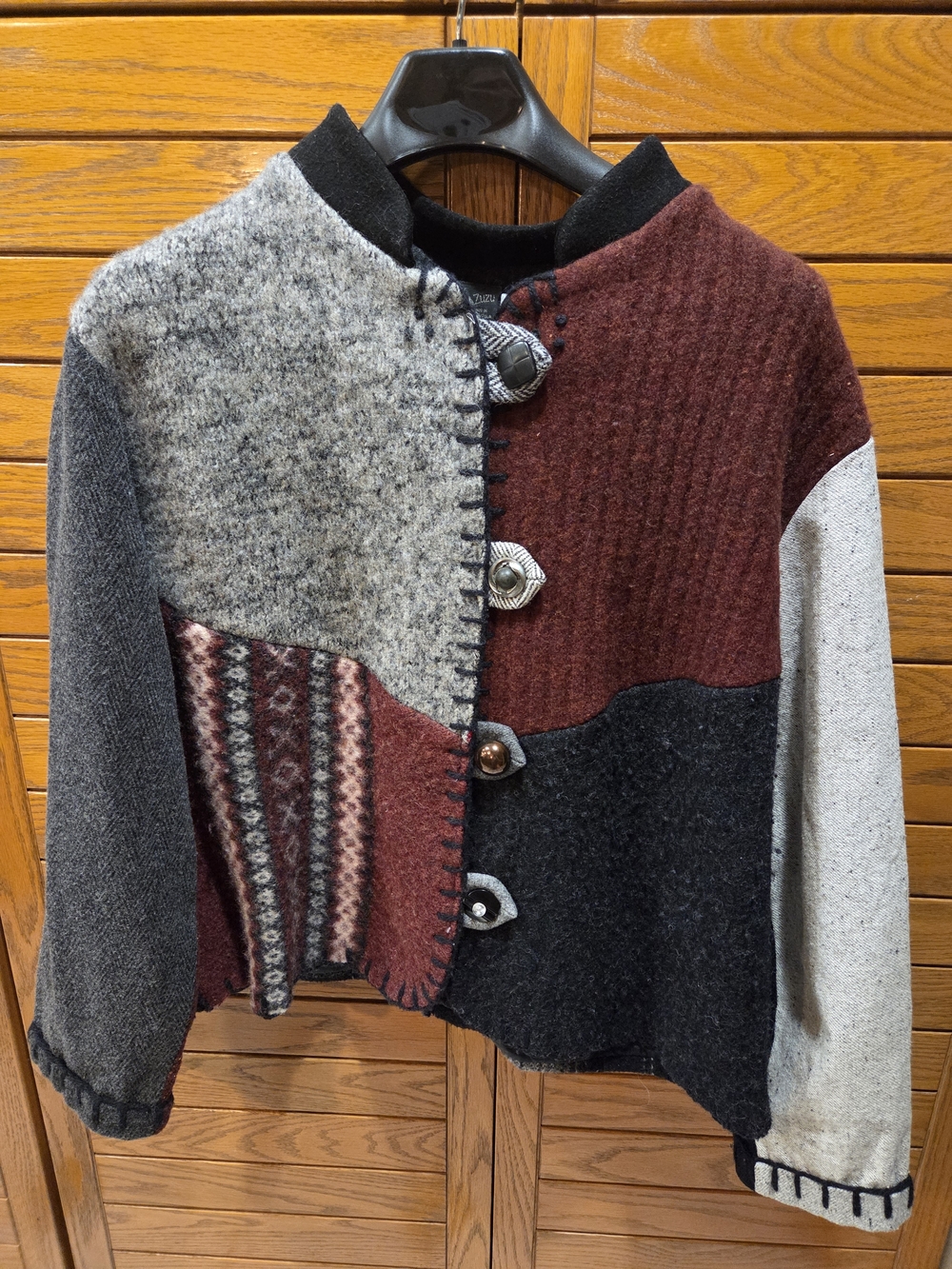 Baabaazuzu Patchwork Upcycled Wool Jacket